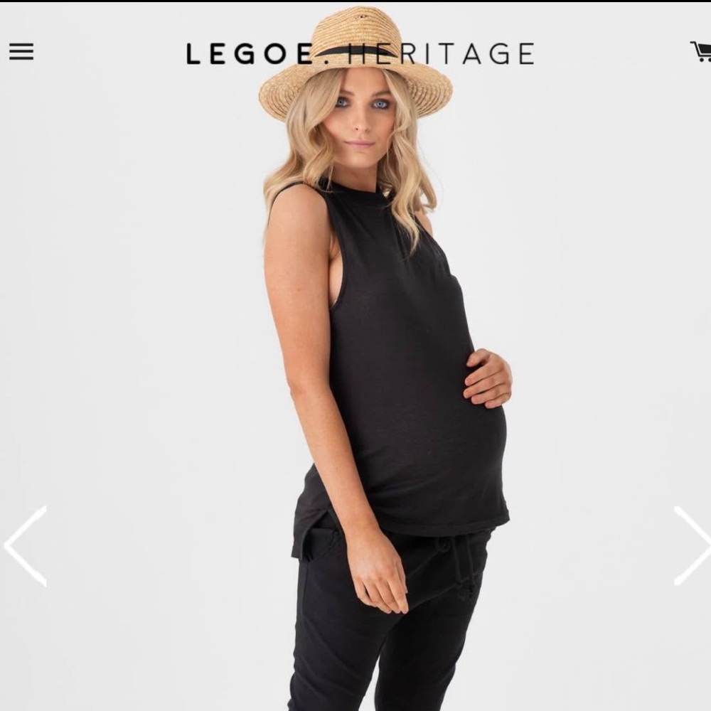 Lego Heritage Black Sleeveless Maternity Tank